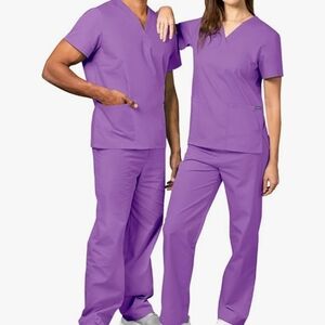 Adar Universal Unisex Scrubs - Unisex Drawstring Scrub Set￼￼￼￼￼￼￼
